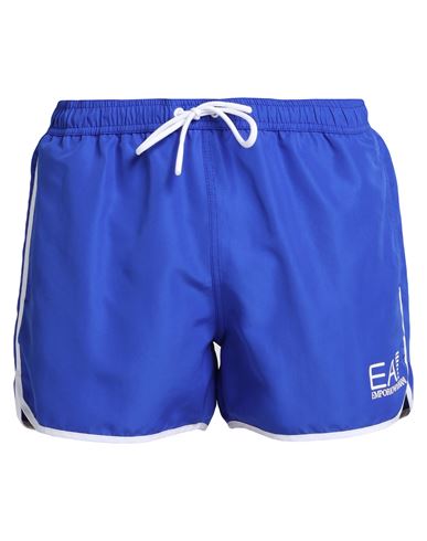 Ea7 Man Swim Trunks Bright Blue Size 36 Polyester