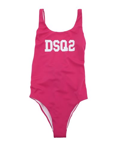 Shop Dsquared2 Toddler Girl One-piece Swimsuit Fuchsia Size 6 Nylon, Elastane In Pink