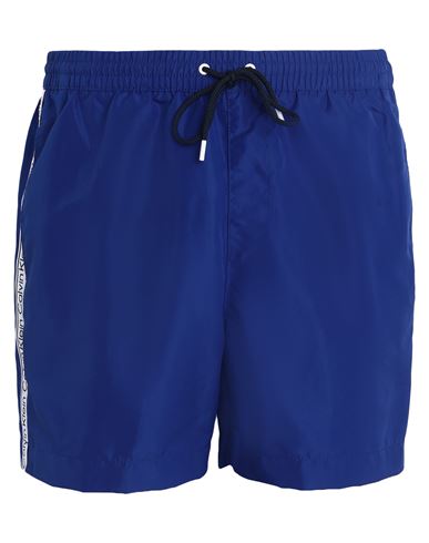 Shop Calvin Klein Man Swim Trunks Navy Blue Size S Polyester