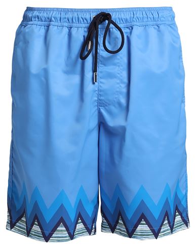 Shop Missoni Man Swim Trunks Light Blue Size M Polyester