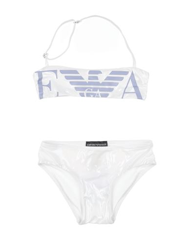 Shop Emporio Armani Toddler Girl Bikini White Size 6 Polyamide, Elastane