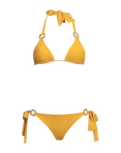Siyu Woman Bikini Mustard Size 10 Polyamide, Elastane In Yellow