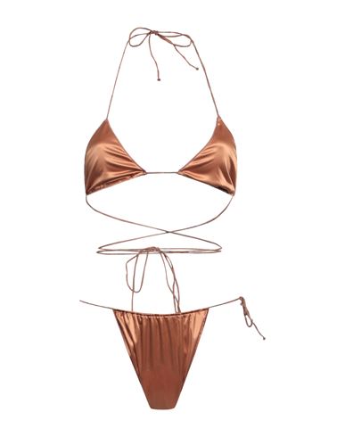 Oseree Oséree Woman Bikini Brown Size M Recycled Polyester, Elastane