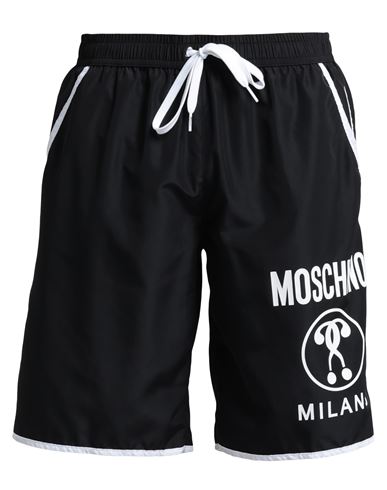 Moschino Man Swim Trunks Black Size Xl Polyester