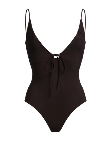 Siyu Woman One-piece Swimsuit Dark Brown Size 6 Polyamide, Elastane