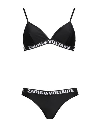 Zadig & Voltaire Woman Bikini Black Size 10 Polyester, Elastane