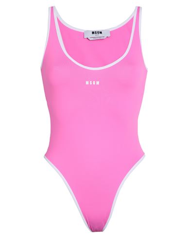 Msgm Woman One-piece Swimsuit Fuchsia Size S Polyamide, Elastane In Pink