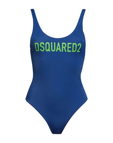 Shop Dsquared2 Woman One-piece Swimsuit Blue Size 6 Polyamide, Elastane