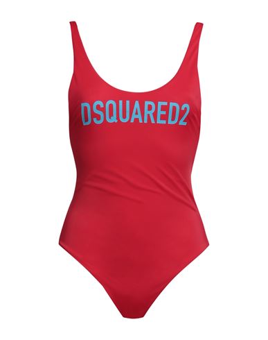 Shop Dsquared2 Woman One-piece Swimsuit Red Size 10 Polyamide, Elastane