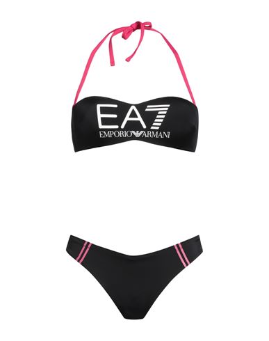 Ea7 Woman Bikini Black Size 6 Polyester, Polyamide, Elastane
