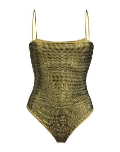 District By Margherita Mazzei Woman One-piece Swimsuit Military Green Size 6 Polyamide, Elastane