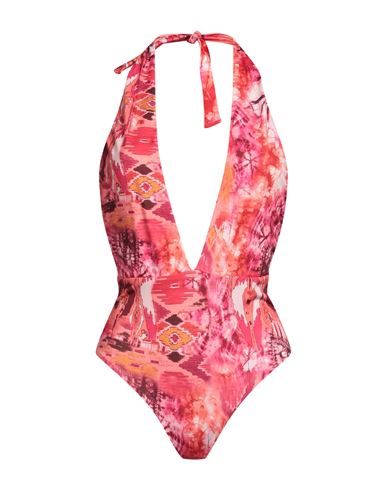 F**k Project Woman One-piece Swimsuit Salmon Pink Size L Polyester, Elastane