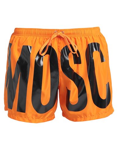 Moschino Man Swim Trunks Orange Size S Polyester