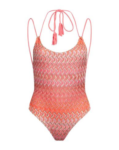 Cotazur Woman One-piece Swimsuit Coral Size S Viscose, Polyamide, Elastane In Multi