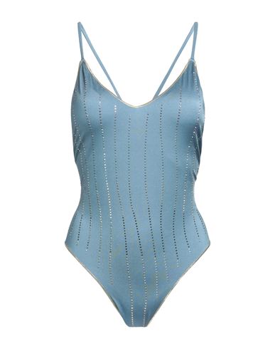 Cotazur Woman One-piece Swimsuit Sky Blue Size S Polyamide, Elastane
