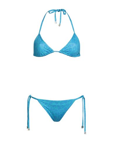 Balmain Woman Bikini Azure Size 8 Polyamide, Elastane In Blue