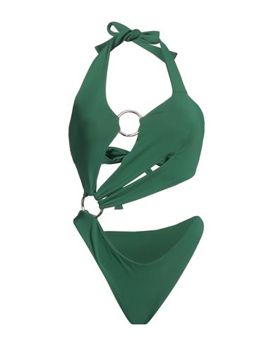 Louisa Ballou Sex Wax Cutout Recycled-fibre Swimsuit In Verde