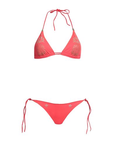 Pin Up Stars Woman Bikini Red Size Xs Polyamide, Metal, Elastane In Pink