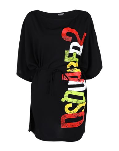 Dsquared2 Woman Cover-up Black Size M Viscose