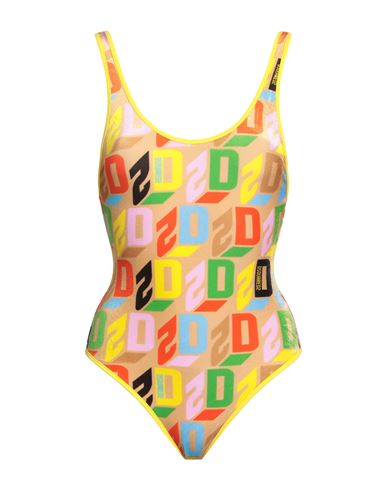 Dsquared2 Woman One-piece Swimsuit Brown Size 6 Polyamide, Elastane