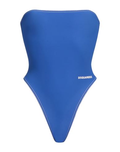 Dsquared2 Woman One-piece Swimsuit Bright Blue Size 8 Polyamide, Elastane