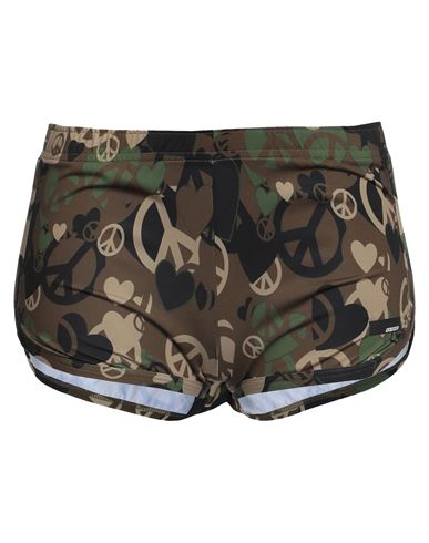 Shop Rrd Woman Beach Shorts And Pants Military Green Size 8 Polyester, Elastane