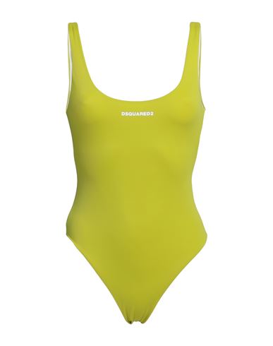 Dsquared2 Woman One-piece Swimsuit Acid Green Size 4 Polyamide, Elastane