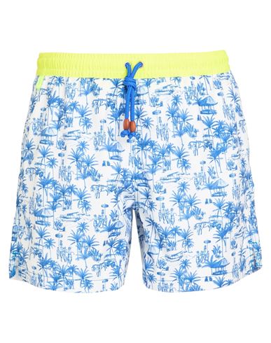 Gili's Man Swim Trunks White Size Xl Recycled Polyester, Polyester
