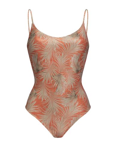 Fisico Woman One-piece Swimsuit Orange Size M Polyamide, Polyester, Elastane In Multi