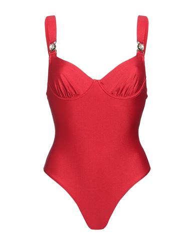 Shop Chiara Ferragni Woman One-piece Swimsuit Red Size 8 Polyamide, Elastane