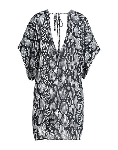 Fisico Woman Cover-up Black Size M Viscose In Gray