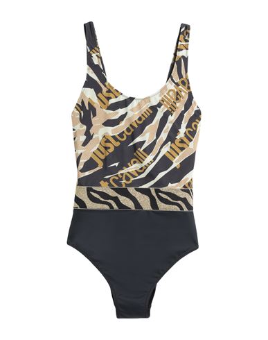 Just Cavalli Woman One-piece Swimsuit Black Size S Polyester, Elastane In Multi