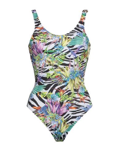 Shop Just Cavalli Woman One-piece Swimsuit Green Size S Polyester, Elastane