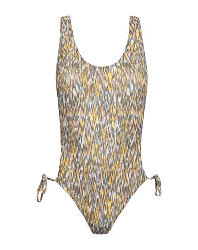 Shop Isabel Marant Woman One-piece Swimsuit Khaki Size 2 Polyamide, Elastane In Beige