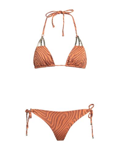 Shop Miss Bikini Luxe Woman Bikini Orange Size M Polyamide, Elastane, Metallic Fiber