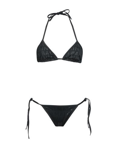 Shop Balmain Woman Bikini Black Size 6 Polyamide, Elastane
