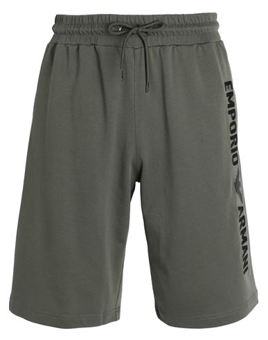 Emporio Armani Mens Knit Bermuda Man Beach Shorts And Pants Military Green Size L Cotton