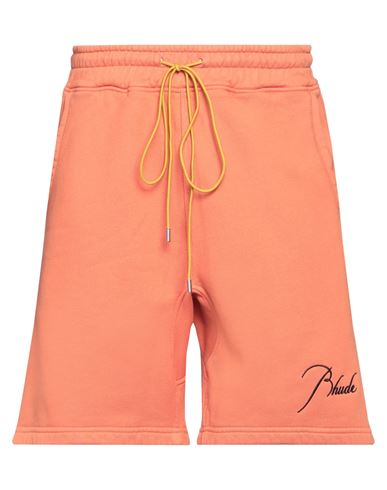 Shop Rhude Man Shorts & Bermuda Shorts Orange Size L Cotton