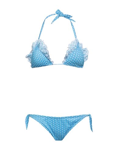 Shop Pin Up Stars Woman Bikini Azure Size S Polyester, Elastane In Blue