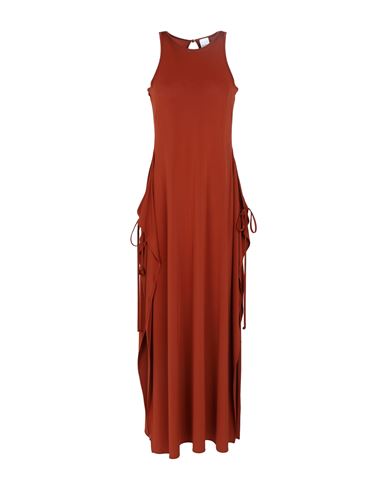 Shop Max Mara Woman Cover-up Rust Size M Viscose, Elastane In Red