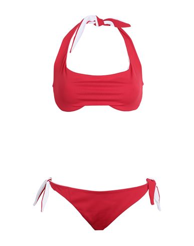 Mc2 Saint Barth Regine Woman Bikini Red Size L Polyamide, Elastane
