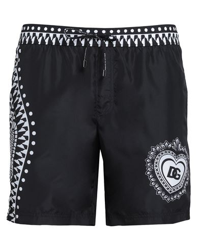 Shop Dolce & Gabbana Beachwear Man Swim Trunks Black Size 38 Polyester