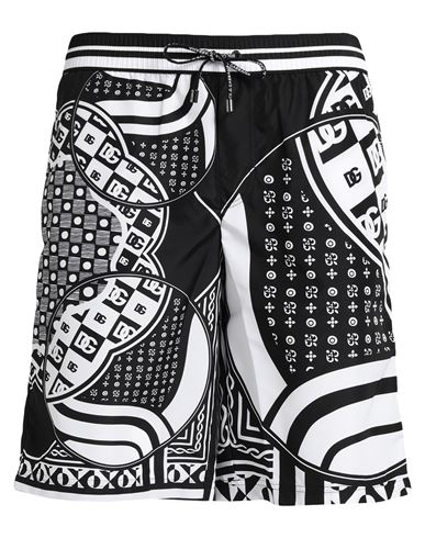 Shop Dolce & Gabbana Beachwear Man Swim Trunks Black Size 36 Polyester