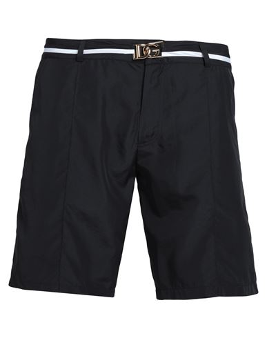 Shop Dolce & Gabbana Beachwear Man Swim Trunks Black Size 38 Polyester, Zamak, Polyamide