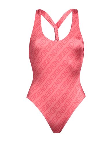 Fendi Woman One-piece Swimsuit Coral Size 8 Polyamide, Elastane In Red