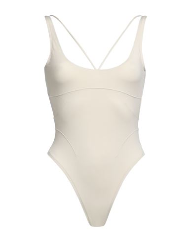 Jacquemus Woman One-piece Swimsuit Cream Size L Recycled Polyester, Elastane, Polyester In White