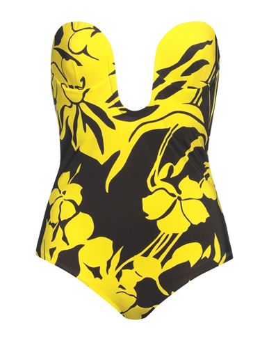 Shop N°21 Woman One-piece Swimsuit Yellow Size L Polyamide, Elastane