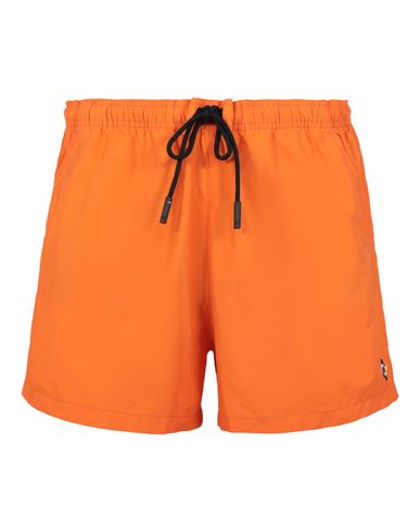 Shop Marcelo Burlon County Of Milan Marcelo Burlon Colorful Cross Swim Shorts Man Swim Trunks Orange Size Xxl Polyamide