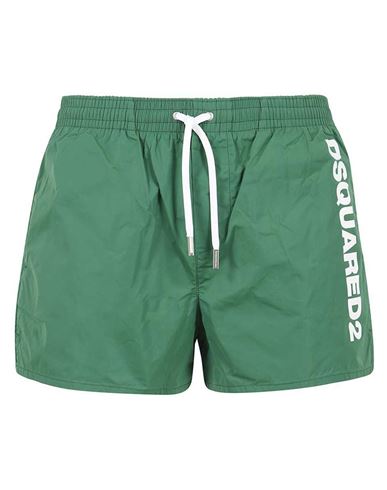 Shop Dsquared2 Boxer Swimsuit Man Swim Trunks Green Size 38 Polyamide