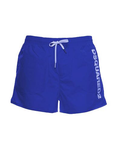Shop Dsquared2 Boxer Swimsuit Man Swim Trunks Blue Size 36 Polyamide